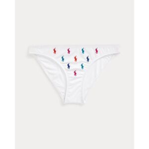 Polo Ralph Lauren Repeat Pony Hipster Bikini Bottom Size Small White NWT